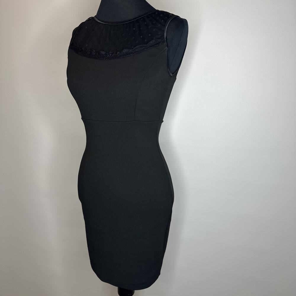 Jump Apparel Little Black Dress LBD Lace High Neck Sz 1/2 Juniors Cocktail Y2K - Picture 3 of 11